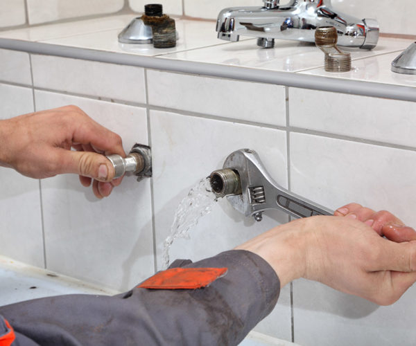 Slab-leak plumbing service